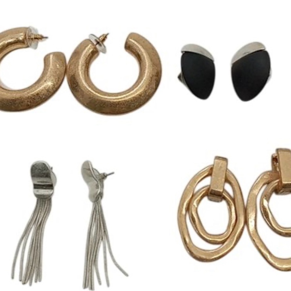 4 Pairs of MarlaWynne Gold and Silver Earrings